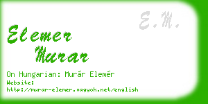 elemer murar business card